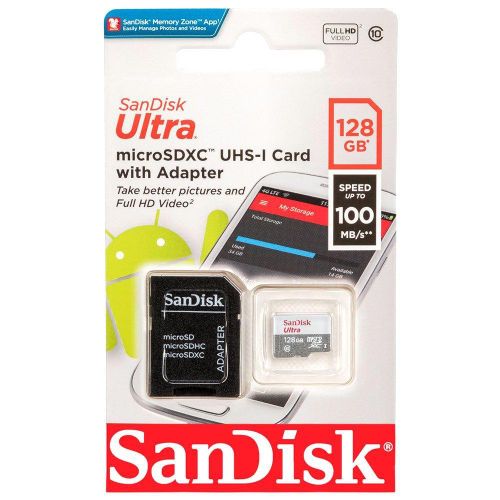 SanDisk Ultra 128GB Micro SD Memory Card β High-Speed 128GB Storage