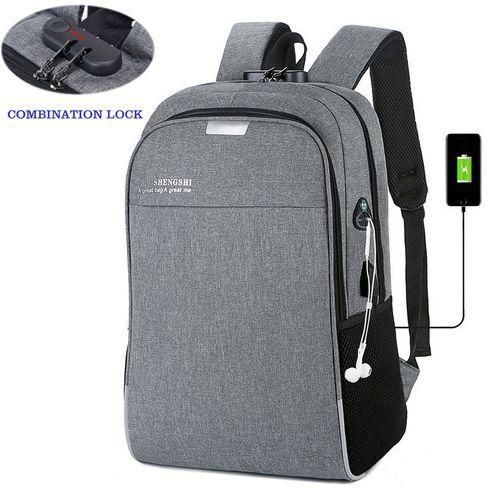 GtyGo Anti Theft Laptop Bag Travel Backpack Grey